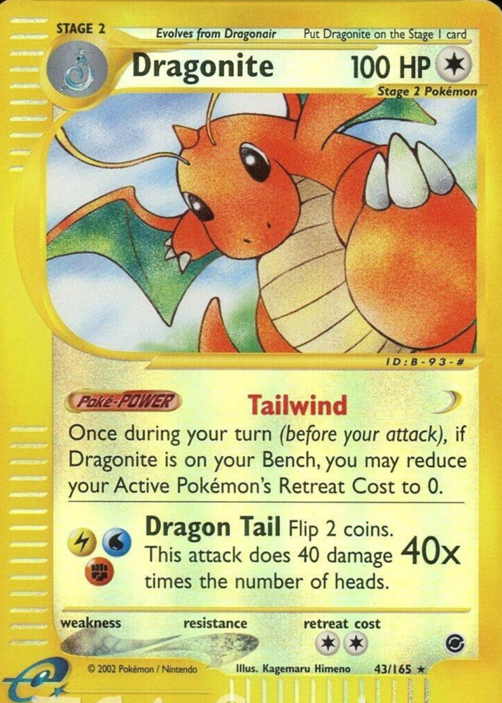 Dragonite 2002 Expedition #043/165 Reverse Holo Price Guide