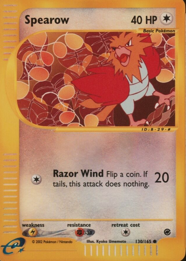 Spearow 2002 Expedition #130/165 Reverse Holo Price Guide - Sports Card  Investor