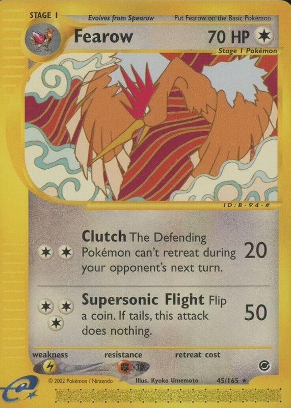 Fearow 2002 Expedition #045/165 Base SGC 9.5