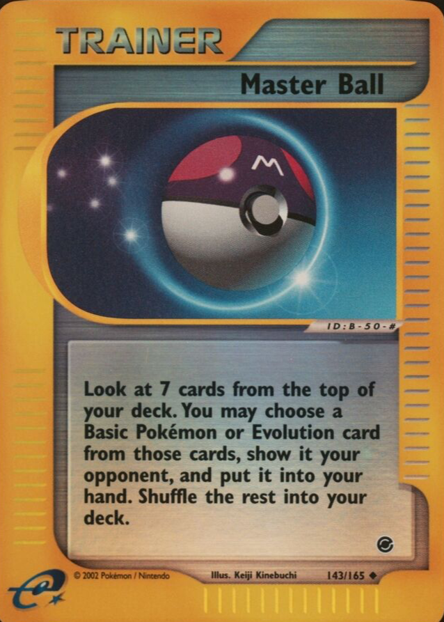 Master Ball 2002 Expedition #143/165 Reverse Holo Price Guide