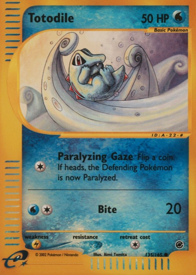 Totodile 2002 Expedition #135/165 Reverse Holo Price Guide