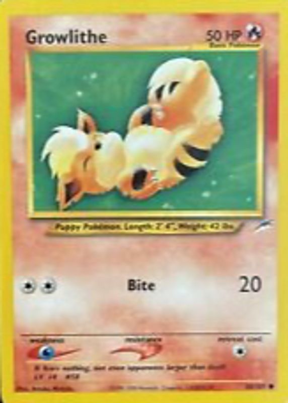 Growlithe 2002 Neo Destiny #68/105 Unlimited SGC 9