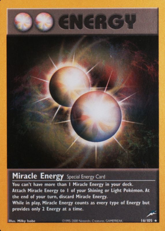 Miracle Energy 2002 Neo Destiny #16/105 Holo RAW TCG (HEAVILY PLAYED)