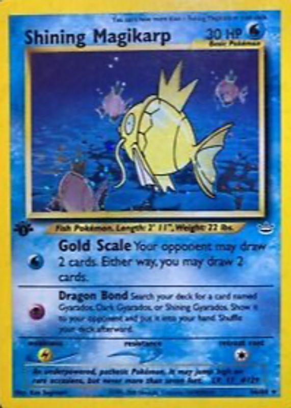 Shining Magikarp 2001 Neo Revelation #66/64 1st Edition Holo