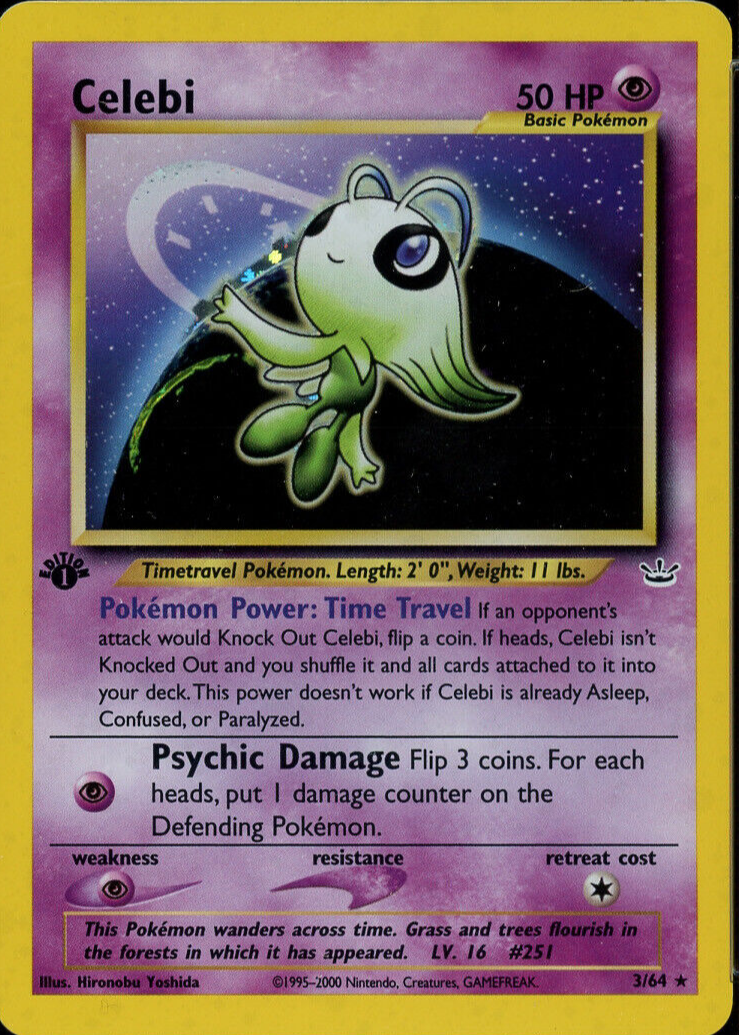 Celebi 2001 Neo Revelation #3/64 1st Edition Holo Price Guide