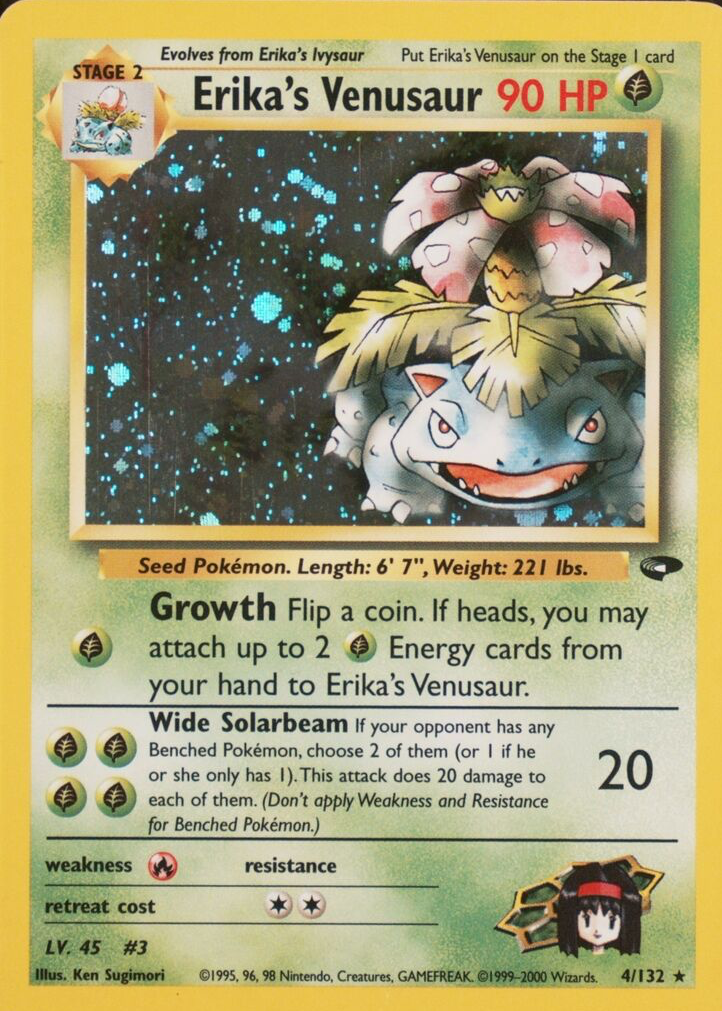 Erika's Venusaur 2000 Gym Challenge #004/132 Unlimited Holo Price