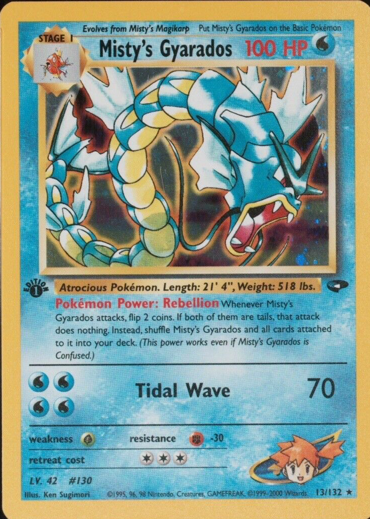 1995 gyarados pokemon card - - 6/102 - Holo Rare clear acrylic holder that perfectly accentuates the stunning visual design and character artwork Here's a fun side by