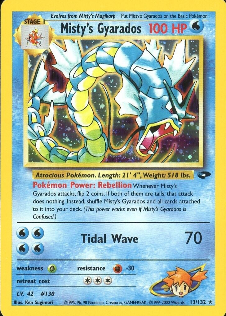 Misty's Gyarados 2000 Gym Challenge #013/132 Unlimited Holo Price Guide -  Sports Card Investor