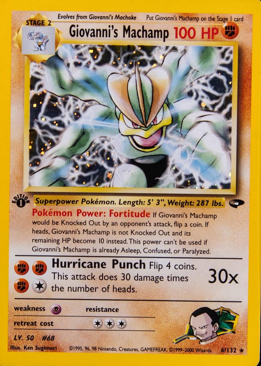 Giovanni's Machamp 2000 Gym Challenge #006/132 1st Edition Holo Price Guide  - Sports Card Investor