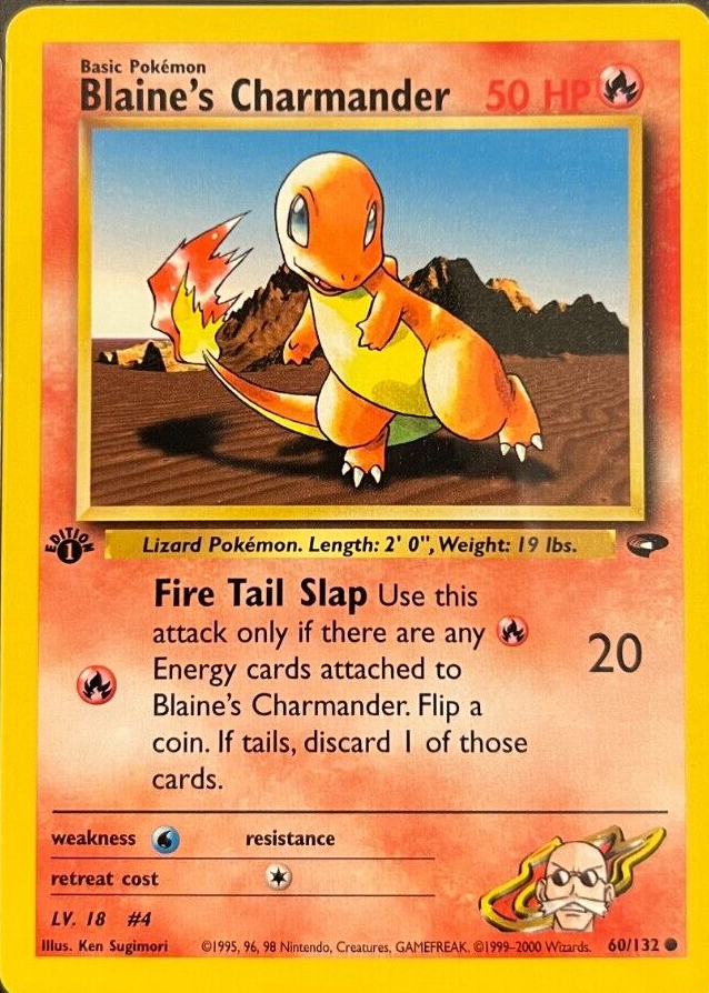 Blaine's Charmander 2000 Gym Challenge #060/132 1st Edition Price Guide -  Sports Card Investor