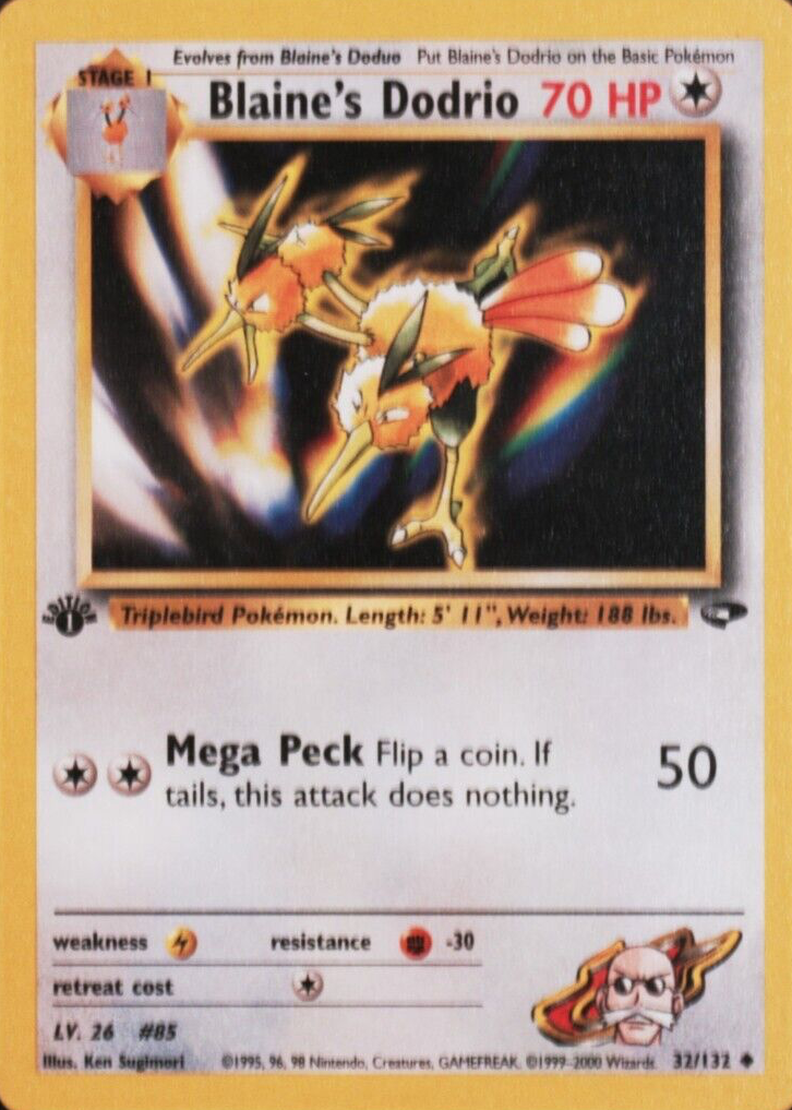 Blaine's Dodrio ポケモンカード 70 HP No.84 Blaine's Doduo Gym - Pokemon Card Game Japanese Vintage TCG