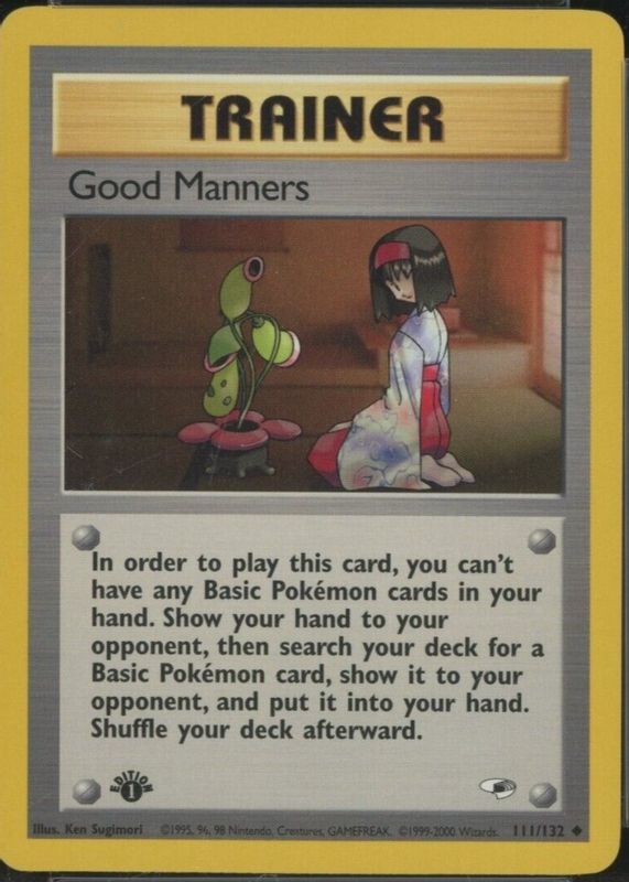 Good Manners 2000 Gym Heroes #111/132 1st Edition PSA 9