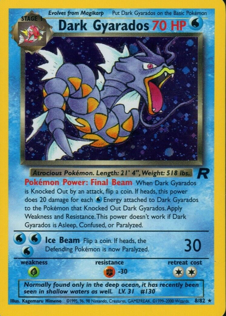 Dark Gyarados Pokemon Cards Price Guide - Sports Card Investor