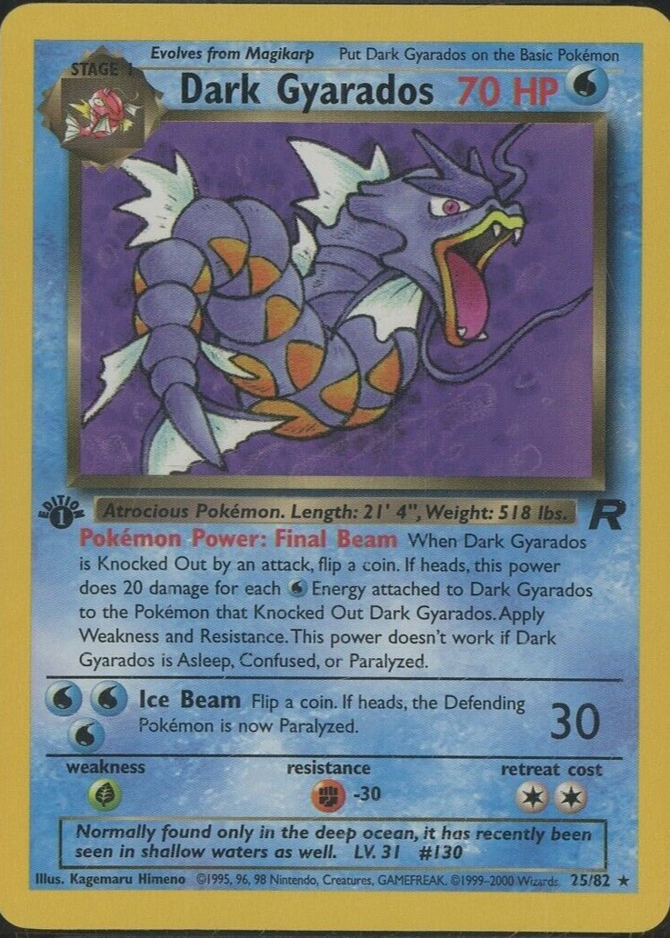 Dark Gyarados Pokemon Cards Price Guide - Sports Card Investor