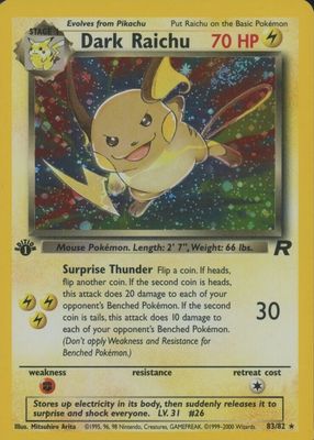 2000 Team Rocket #83/82 1st Edition Holo (Secret)