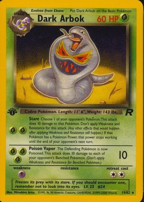 Dark Arbok 1997 Japanese Rocket Gang #24 Holo Price Guide