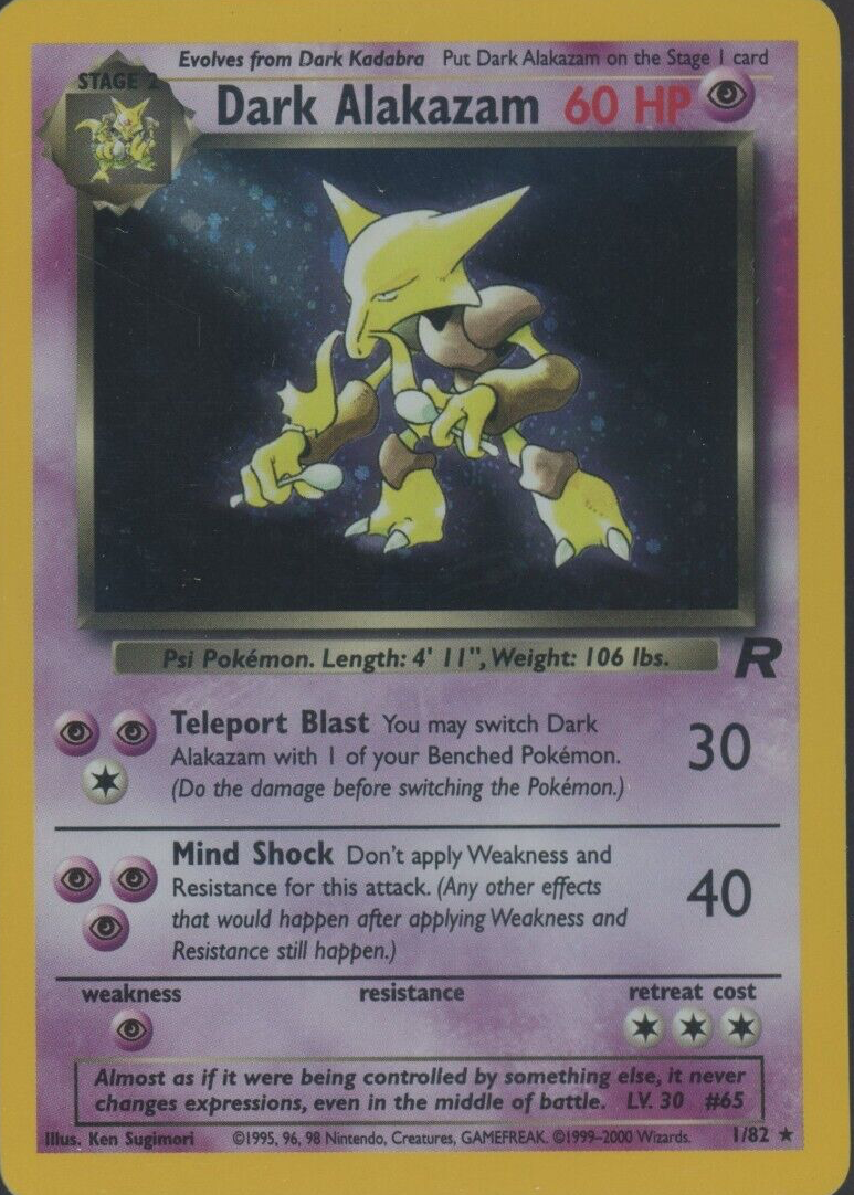 Dark Alakazam Pokemon Cards Price Guide - Sports Card Investor