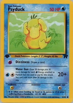 Psyduck 1997 Japanese Mystery of the Fossils #54 Base Price