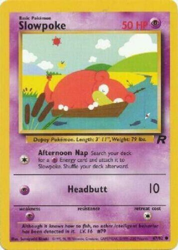 Slowpoke 2000 Team Rocket #67/82 Unlimited PSA 7