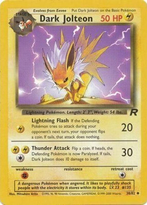 Dark Jolteon 2000 Team Rocket #38/82 Unlimited CGC 10