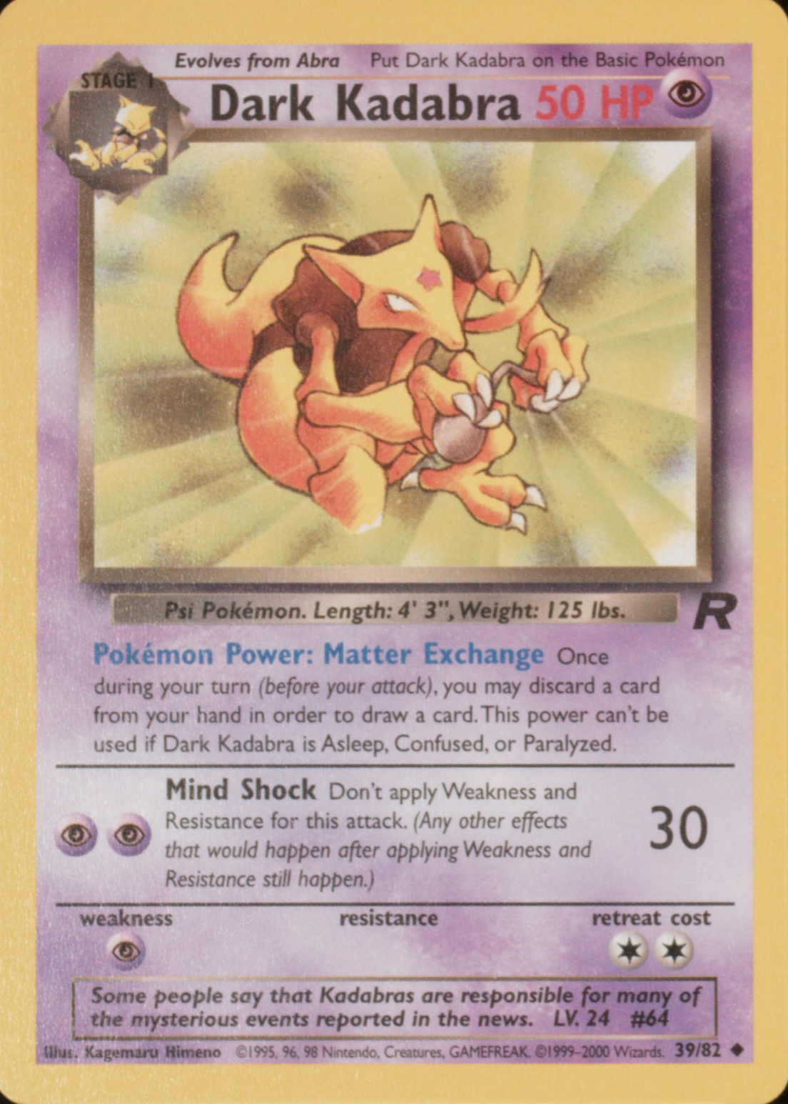 pokemon kadabra card value Pokémon - Kadabra (32/102) - Base Set - Trading Card - Collectible Card  Game main image 1