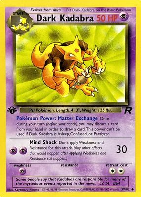 2000 Team Rocket #39/82 1st Edition