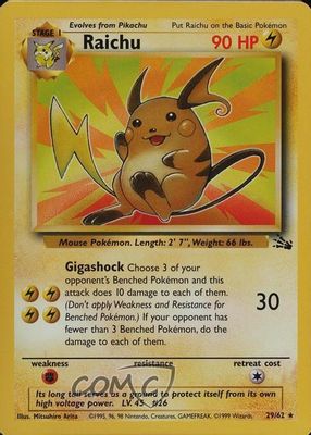 Raichu 1996 Japanese Base Set #26 Holo Price Guide - Sports