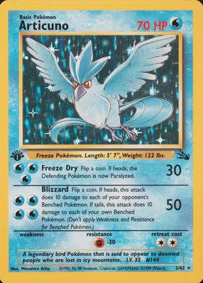 英語版初期　ポケモンカード　Articuno holo Articuno Holo 009/032 Pokemon Card Classic CLK 2023 Pokemon