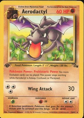 1999 Fossil #16/62 1st Edition