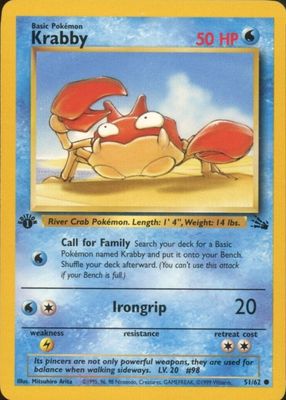 1999 Fossil #51/62 1st Edition