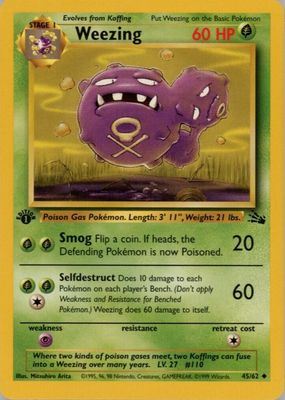 1999 Fossil #45/62 1st Edition