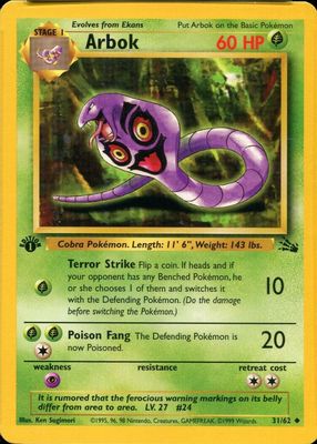 PSA9 わるいアーボック arbok 旧裏 1997 24 5 PSA9 わるいアーボック