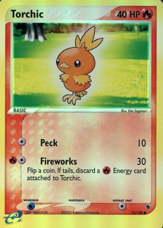 Torchic 2003 EX: Ruby & Sapphire #073/109 Reverse Holo SGC 10