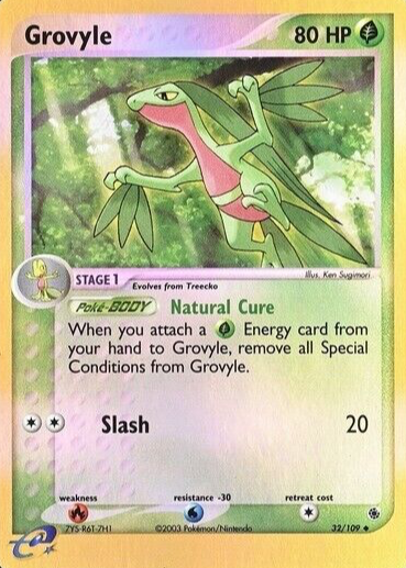 pokemon grovyle card Plasma Freeze Grass Colorless Grovyle (9/168) [Sun & Moon: