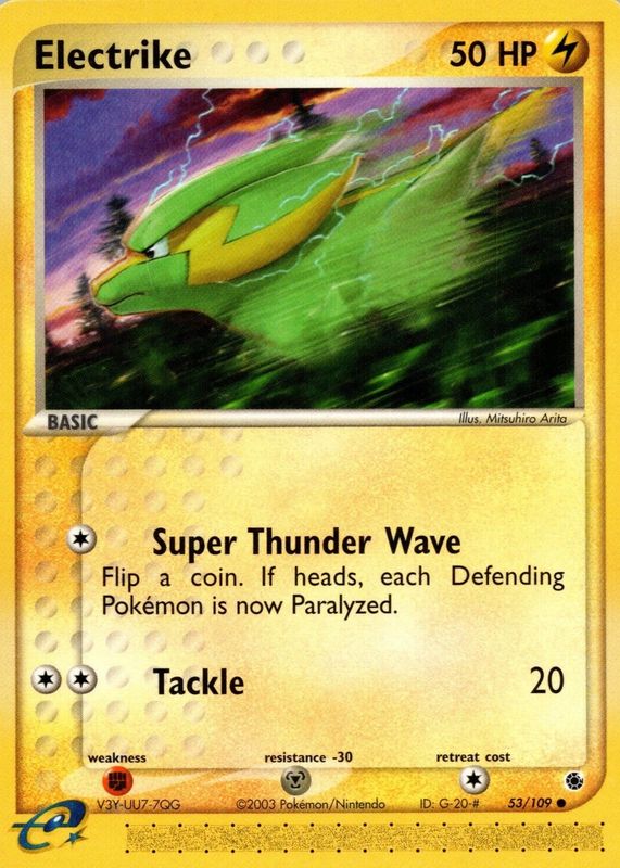 Electrike 2003 EX: Ruby & Sapphire #053/109 Base RAW TCG (NEAR MINT)