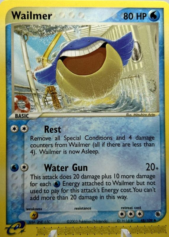 Wailmer 2003 EX: Ruby & Sapphire #048/109 Base RAW TCG (NEAR MINT)