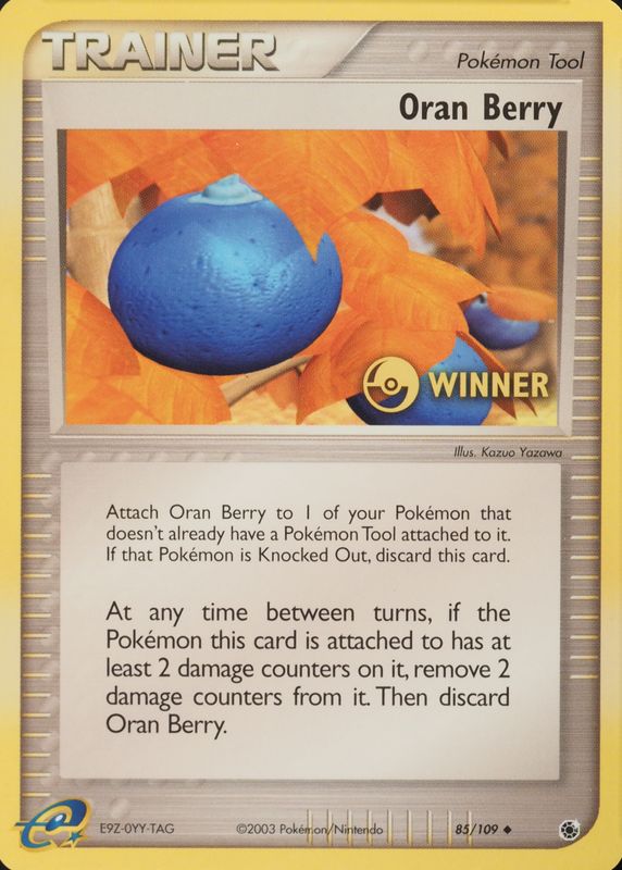 Oran Berry 2003 EX: Ruby & Sapphire #085/109 Base - Winner e-League PSA 10