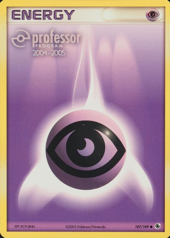 Psychic Energy 2003 EX: Ruby & Sapphire #107/109 Base - Professor Program PSA 8