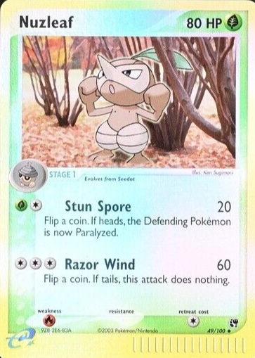 pokemon nuzleaf card POKEMON XY STEAM SIEGE CARD - NUZLEAF 10/114