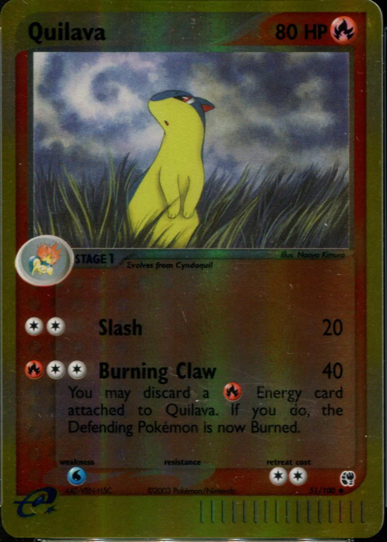 Quilava 2003 EX: Sandstorm #051/100 Reverse Holo Price Guide - Sports Card  Investor