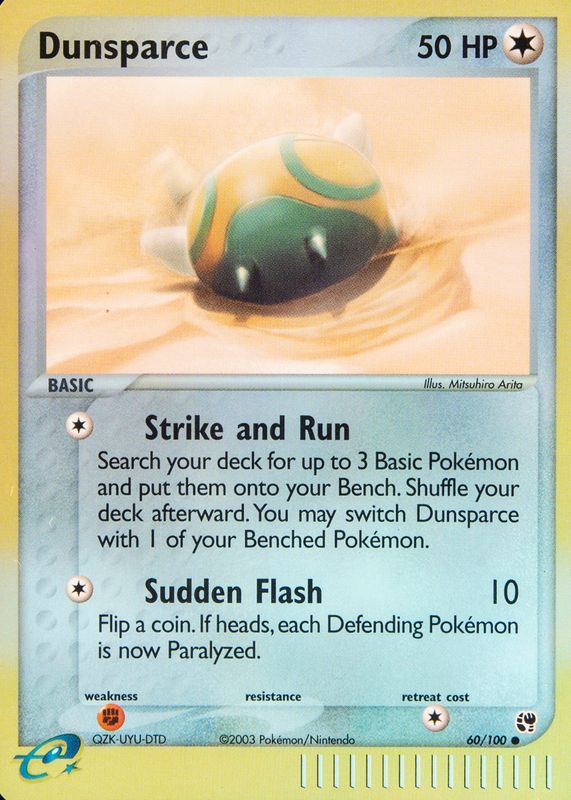 Dunsparce 2003 EX: Sandstorm #060/100 Reverse Holo SGC 10