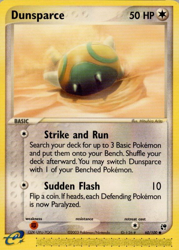 Dunsparce 2003 EX: Sandstorm #060/100 Base PSA 10