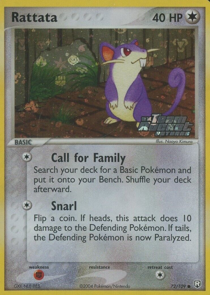 Rattata 2004 EX: Team Rocket Returns #072/109 Reverse Holo Price