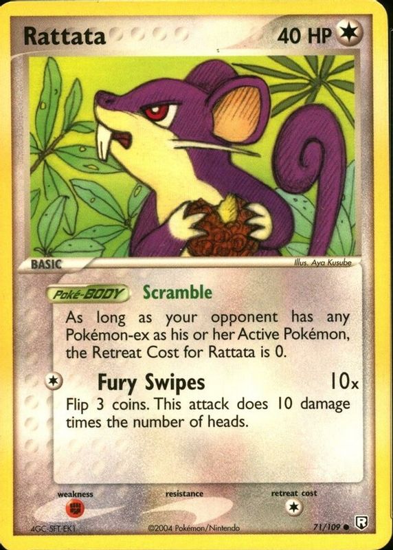 Rattata 2004 EX: Team Rocket Returns #071/109 Base SGC 9.5