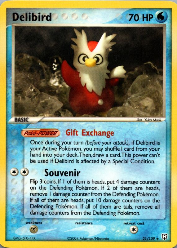 Delibird 2004 EX: Team Rocket Returns #021/109 Base PSA 7