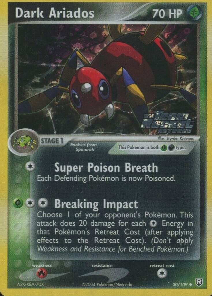 ariados pokemon card Dark Ariados 2004 EX: Team Rocket Returns #030/109 Reverse Holo Price Guide