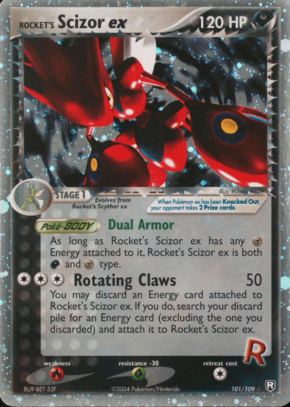 Rocket's Scizor ex 2004 EX: Team Rocket Returns #101/109 Holo