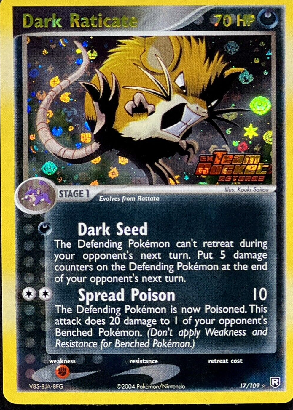 Dark Raticate 2004 EX: Team Rocket Returns #017/109 Reverse Holo Price  Guide - Sports Card Investor