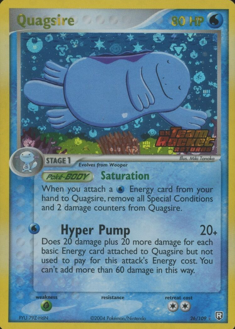 Quagsire 2004 EX: Team Rocket Returns #026/109 Reverse Holo Price Guide -  Sports Card Investor