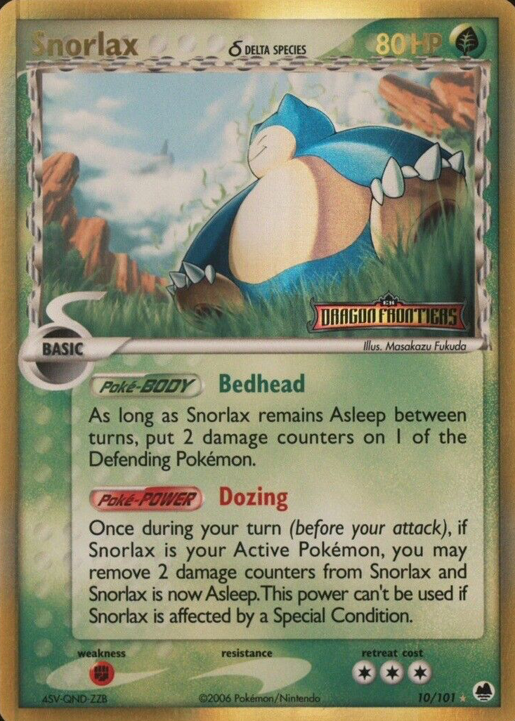 Snorlax 2006 EX: Dragon Frontiers #010/101 Holo Price Guide